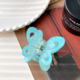 Jelly Colored Double Layer Hollow Butterfly Claw