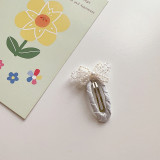 Sweet Pearl Transparent Stone Clip And Hair Tie