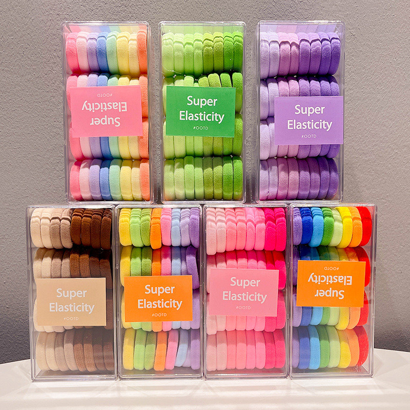 Rainbow Color Hair Tie Box SET/36PCS