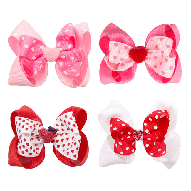 Cute Heart Bow Clip