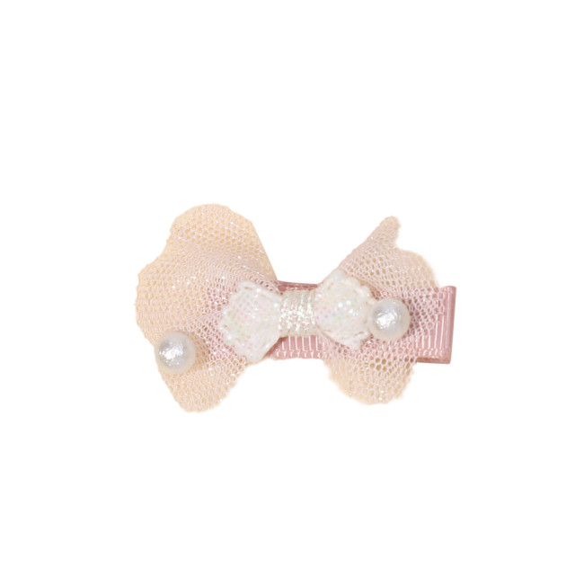 Cute Bow Clip With Pearl