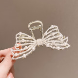 Elegant Pearl And Rhinestone Hair Claw