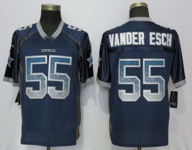 D.Cowboys #55 Leighton Vander Esch Navy Drift Fashion Elite Jersey Fashion Jersey American Jerseys