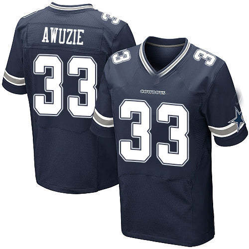 D.Cowboys #33 Chidobe Awuzie Navy Blue Team Color Stitched Elite Jersey Fashion Jersey American Jerseys