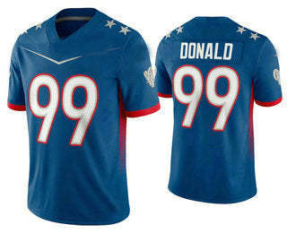 LA.Rams #99 Aaron Donald Blue 2022 Pro Bowl Vapor Untouchable Stitched Limited Jersey American Football Jersey