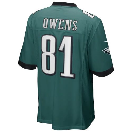 P.Eagles #81 Terrell Owens Midnight Green Game Retired Player Jersey Stitched American Football Jerseys