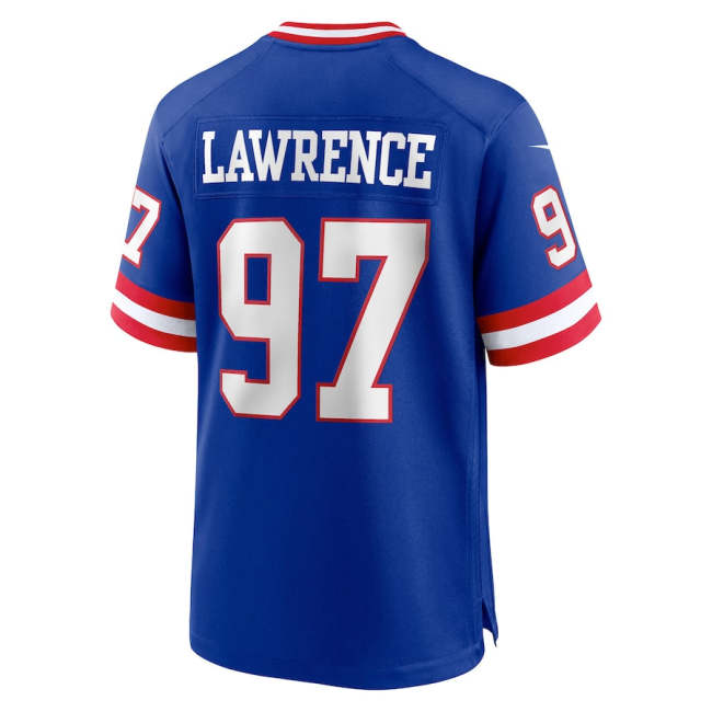 NY.Giants #97 Dexter Lawrence Royal Classic Player Game Jersey Stitched American Football Jerseys