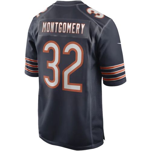 C.Bears #32 David Montgomery Navy Game Jersey Stitched American Football Jerseys