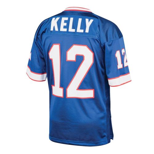 B.Bills #12 Jim Kelly Mitchell & Ness Royal 1994 Authentic Throwback Retired Player Jersey Football Stitched American Jerseys