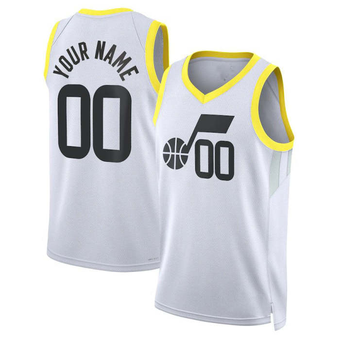 Custom U.Jazz Unisex 2022-23 Swingman Custom Jersey Association Edition White Stitched Basketball Jersey