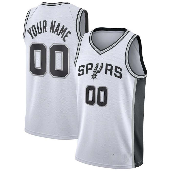 Custom S.Antonio Spurs Swingman Jersey Association Edition White Stitched Basketball Jersey