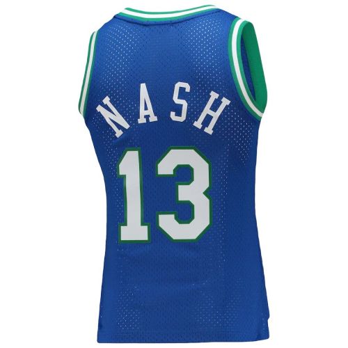 D.Mavericks #13 Steve Nash Mitchell & Ness 1998-99 Hardwood Classics Swingman Jersey Blue Stitched American Basketball Jersey