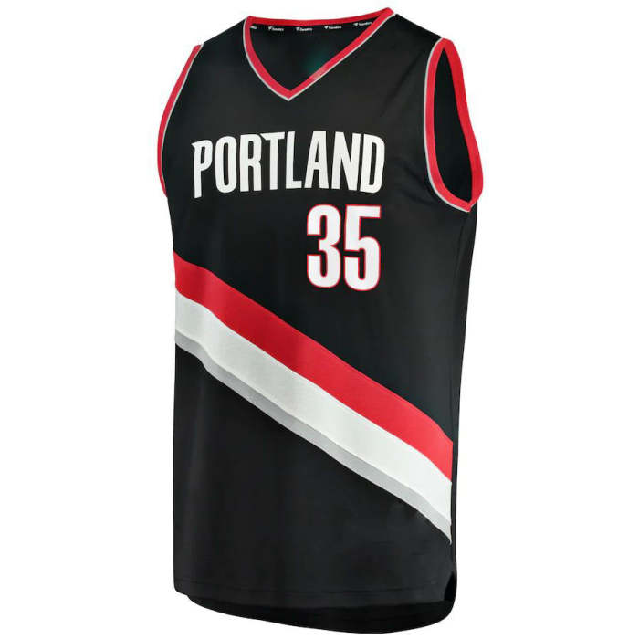 P.Trail Blazers #35 Didi Louzada  Fanatics Branded 2021-22 Fast Break Replica Jersey Icon Edition Black Stitched American Basketball Jersey