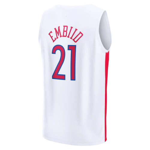 PH.76ers #21 Joel Embiid Fanatics Branded 2022-23 Fastbreak Jersey City Edition  White Stitched American Basketball Jersey