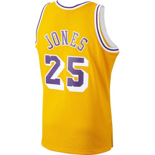 LA.Lakers #25 Ed Jones Mitchell & Ness 1994-95 Hardwood Classics Swingman Player Jersey Gold Stitched American Basketball Jersey