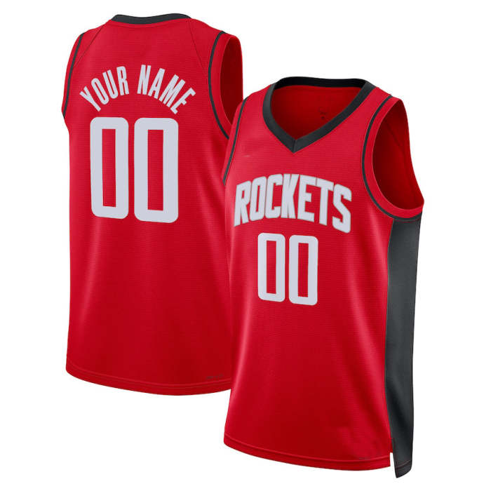 Custom H.Rockets Unisex 2022-23 Swingman  Red Icon Edition Stitched Basketball Jersey