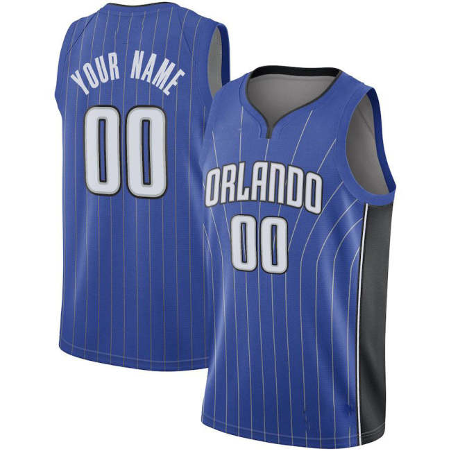 Custom O.Magic Swingman Jersey Royal Icon Edition Stitched Basketball Jersey