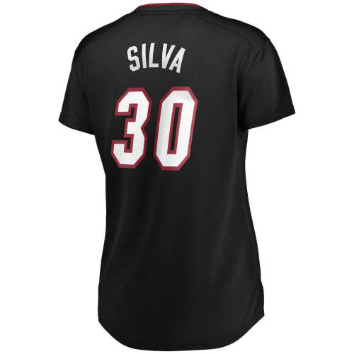 M.Heat #30 Chris Silva Fanatics Branded 2021-22 Fast Break Replica Jersey Icon Edition Black Stitched American Basketball Jersey