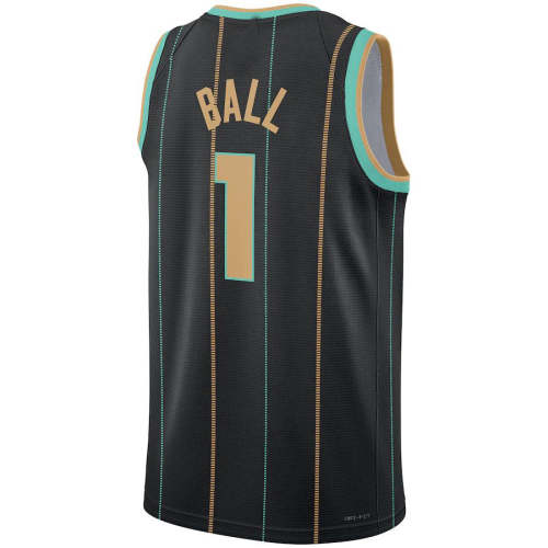 C.Hornets #1 LaMelo Ball Jordan Brand Unisex 2022-23 Swingman Jersey City Edition Black Stitched American Basketball Jersey