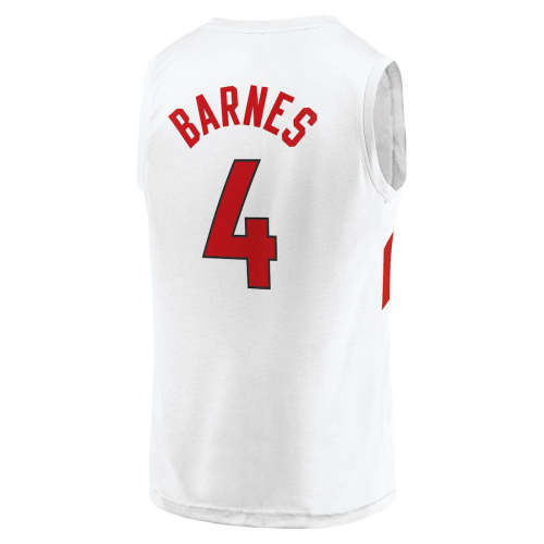 T.Raptors #4 Scottie Barnes Fanatics Branded  Fast Break Player Jersey White Association Edition Stitched American Basketball Jersey