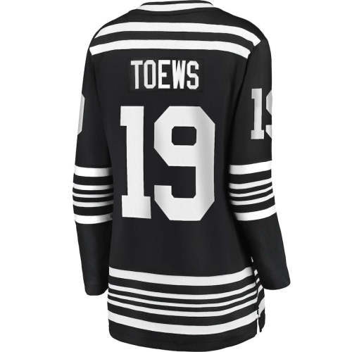 C.Blackhawks #19 Jonathan Toews Fanatics Branded Alternate 2019-20 Premier Breakaway Player Jersey Black Stitched American Hockey Jerseys