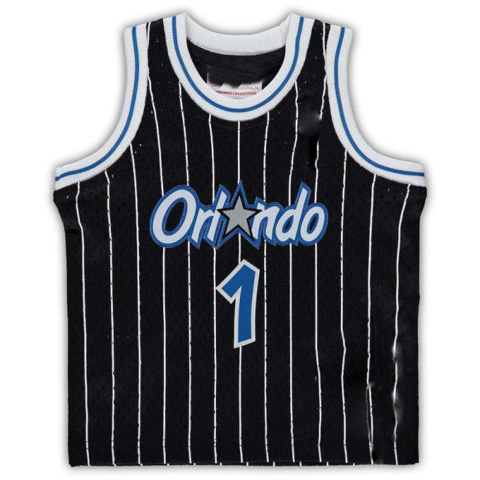 O.Magic #1 Tracy McGrady Mitchell & Ness Infant 2003-04 Hardwood Classics Retired Player Jersey  Black Stitched American Basketball Jersey