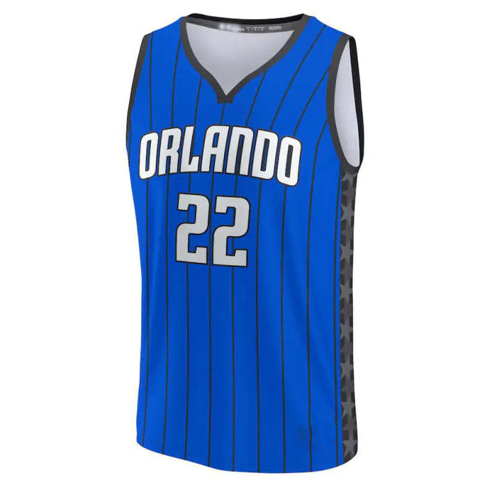 O.Magic #22 Franz Wagner Fanatics Branded 2022-23 Fast Break Replica Jersey Statement Edition Blue Stitched American Basketball Jersey