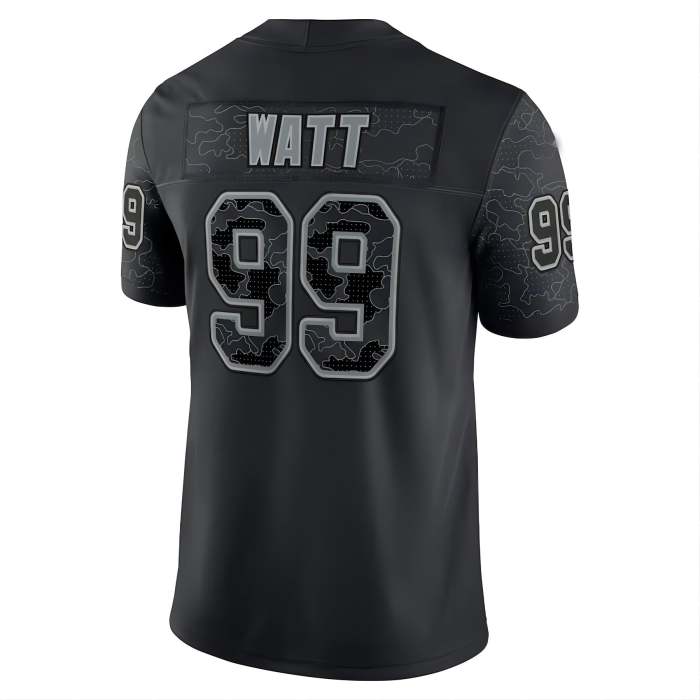 A.Cardinal #99 J.J. Watt Black RFLCTV Limited Stitched American Football Jerseys