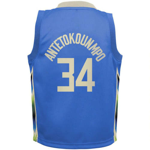 M.Bucks #34 Giannis Antetokounmpo Preschool 2022-23 Replica Jersey City Edition Royal Stitched American Basketball Jersey