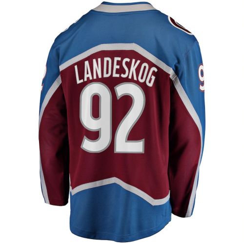 C.Avalanche #92 Gabriel Landeskog Fanatics Branded Breakaway Player Jersey  Burgundy Stitched American Hockey Jerseys