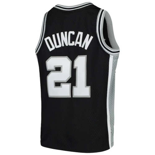 S.Antonio Spurs #21 Tim Duncan Mitchell & Ness  Swingman Throwback Jersey Black Stitched American Basketball Jersey