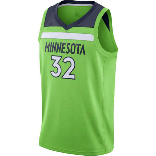 M.Timberwolves #32 Karl-Anthony Towns Jordan Brand 2020-21 Swingman Jersey Statement Edition Green Stitched American Basketball Jersey