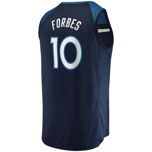 M.Timberwolves #10 Bryn Forbes Fanatics Branded Fast Break Replica Jersey  Icon Edition Navy Stitched American Basketball Jersey