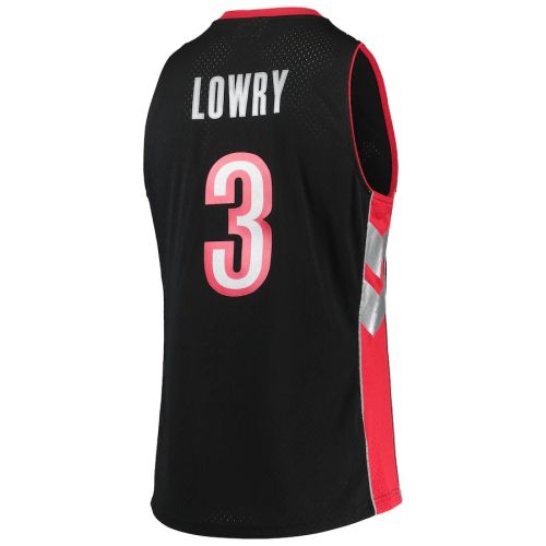 T.Raptors #3 Kyle Lowry Mitchell & Ness Hardwood Classics Swingman Jersey Black Stitched American Basketball Jersey