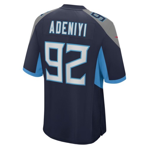 T.Titans #92 Ola Adeniyi Navy Game Jersey Stitched American Football Jerseys