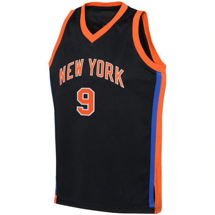 NY.Knicks #9 RJ Barrett   2022-23 Swingman Jersey City Edition Black Stitched American Basketball Jersey