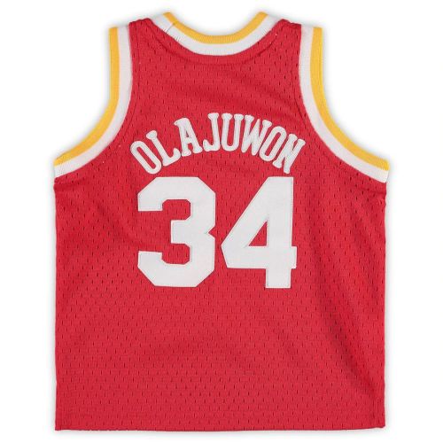 H.Rockets #34 Hakeem Olajuwon Mitchell & Ness Infant 1993-94 Hardwood Classics Retired Player Jersey Red Stitched American Basketball Jersey