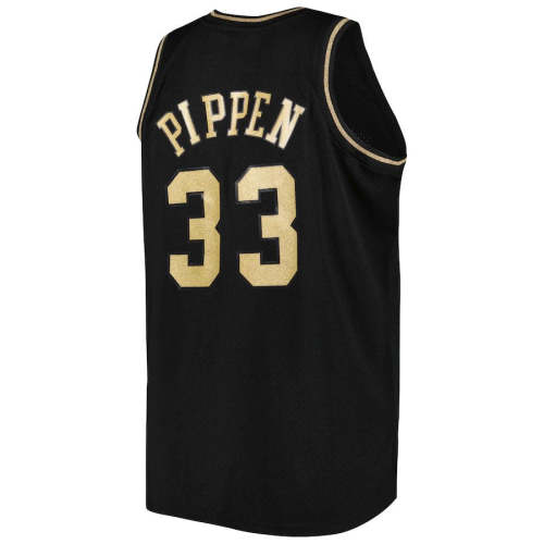 C.Bulls #33 Scottie Pippen Mitchell & Ness Big & Tall Hardwood Classics 1997-98 Swingman Jersey Black Stitched American Basketball Jersey