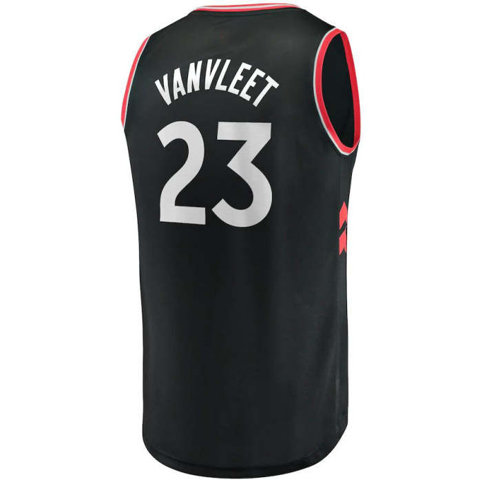 T.Raptors #23 Fred VanVleet Fanatics Branded Fast Break Replica Player Jersey Black Statement Edition Stitched American Basketball Jersey