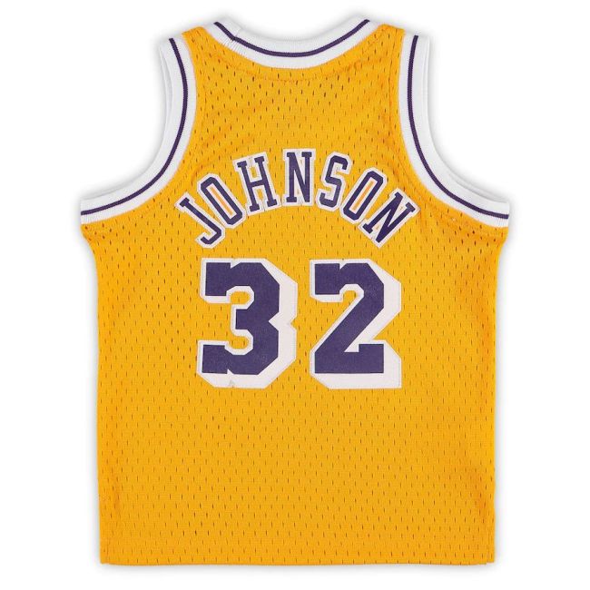 LA.Lakers #32 Magic Johnson Mitchell & Ness Infant Retired Player Jersey Gold Stitched American Basketball Jersey