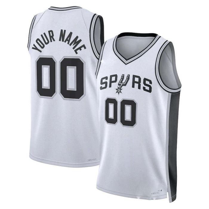 Custom S.Antonio Spurs Unisex 2022-23 Swingman Custom Jersey Association Edition White Stitched Basketball Jersey