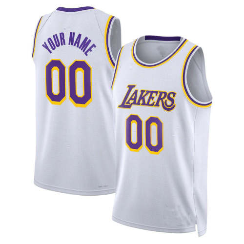 Custom LA.Lakers Unisex 2022-23 Swingman Jersey White Association Edition Stitched Basketball Jersey