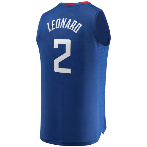 LA.Clippers #2 Kawhi Leonard Fanatics Branded 2019-20 Fast Break Replica Jersey Icon Edition Royal Stitched American Basketball Jersey