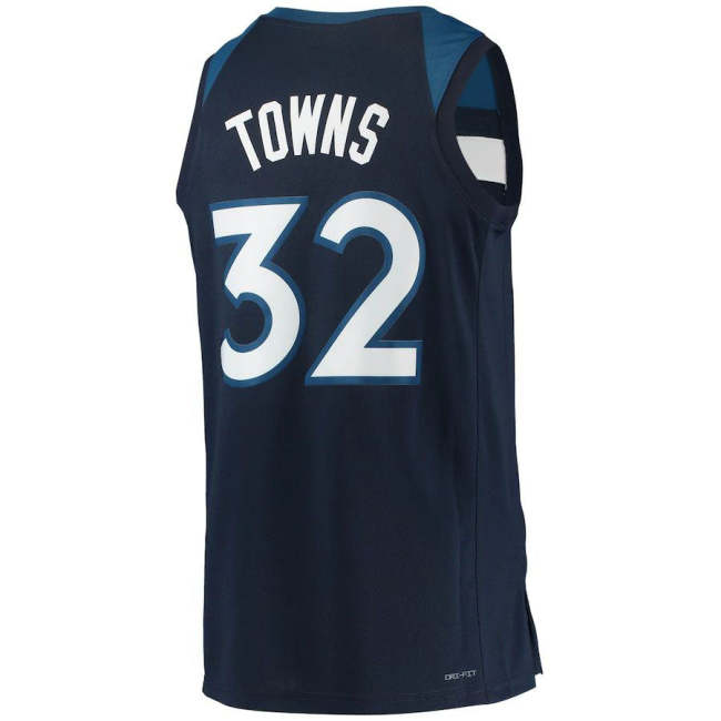 M.Timberwolves #32 Karl-Anthony Towns 2021-22 Diamond Swingman Jersey Navy Stitched American Basketball Jersey