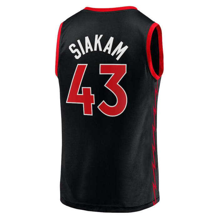 T.Raptors #43 Pascal Siakam Fanatics Branded  Fast Break Player Jersey  Black Statement Edition Stitched American Basketball Jersey