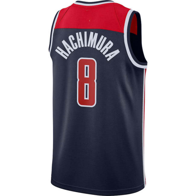 W.Wizards #8 Rui Hachimura Jordan Brand  Swingman Player Jersey Statement Edition Navy Stitched American Basketball Jersey