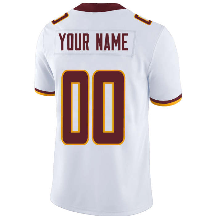 Custom Washington Redskins Stitched American Football Jerseys Personalize Birthday Gifts White Jersey