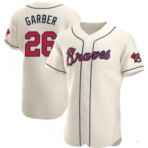 Atlanta Braves #26 Gene Garber Cream Alternate Jersey Stitches Baseball Jerseys