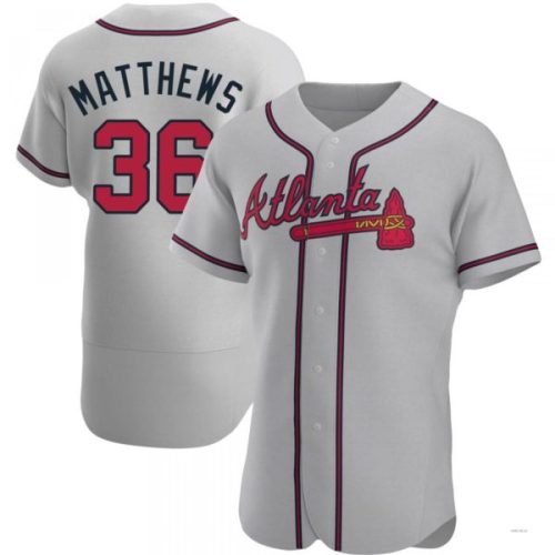 Atlanta Braves #36 Gary Matthews Gray Road Jersey Stitches Baseball Jerseys