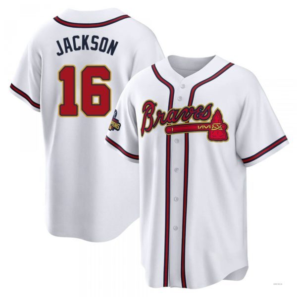 Atlanta Braves #16 Sonny Jackson Gold White 2022 Program Jersey Stitches Baseball Jerseys